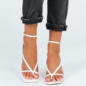 Princess Polly White Billini Stefani Heel Women's Size 8